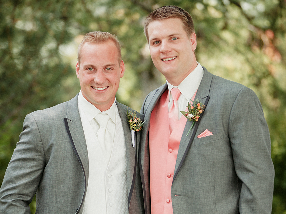 A groom with his best man.
