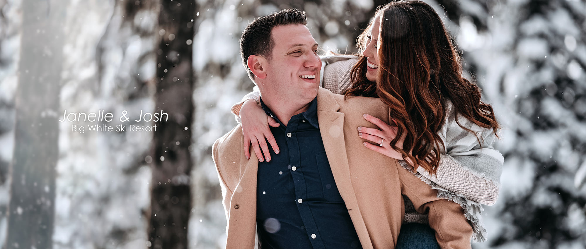 Guy piggy-backs his girlfriend during engagement photos.